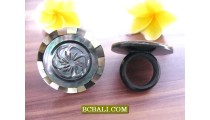 Bali Fashion Handmade Rings Made from Seashells Carved